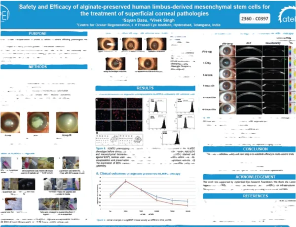 A Proof-of-Concept Study to Evaluate the Clinical Study Safety and Efficacy of Ex-vivo Cultivated Allogeneic Limbal Stromal Stem Cell Transplantation for Treatment of Superficial Corneal Pathologies after Alginate Encapsulation: Two years Follow up