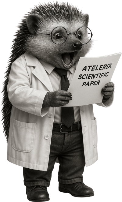 Hedgehog reading scientific paper Hedgehog reading scientific paper