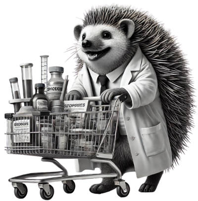 Hedgehog with trolley Hedgehog with trolley
