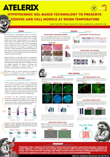 Hypothermic gel-based technology to preservetissues and cell models at room temperature (ELRIG 2024)