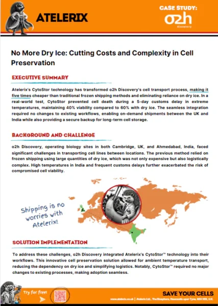 No More Dry Ice - Cutting Costs and Complexity in Cell Preservation