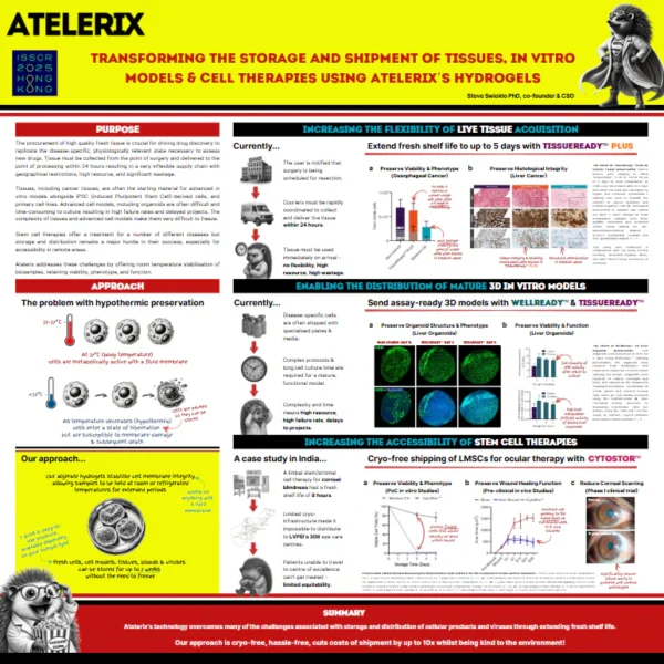 Transforming the storage and shipment of tissues, in vitro models & cell therapies using Atelerix’s hydrogels (Jun, 2025)